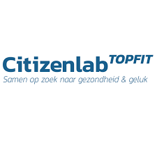 Logo met tekst "Citizenlab TOPFIT - samen op zoek naar gezondheid & geluk"
